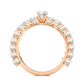 Vermeil Round Moissanite Lab Diamond Eternity Engagement Ring