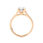Luxury Solitaire Moissanite Lab Diamond Vermeil Ring