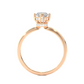 Elegant Vermeil Moissanite Lab Diamond Solitaire Ring