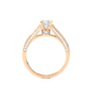 Princess Cut Lab / Moissanite Diamond Engagement Ring
