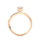 Moissanite Solitaire Ring Lab Diamond Vermeil Engagement Ring