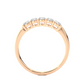 Five Stone Moissanite Lab Diamond Vermeil Ring