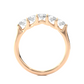 Lab Grown Moissanite Five Stone Wedding Band Ring