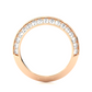 Delicate Lab Moissanite Wedding Band Gold Vermeil Stackable Ring