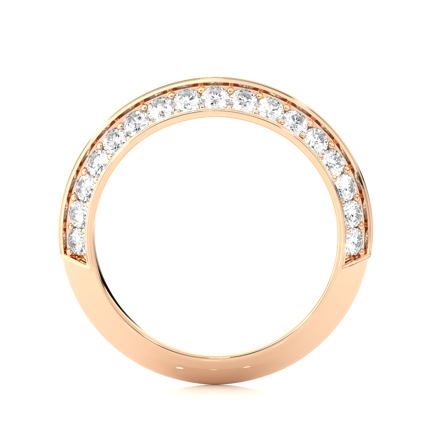 Delicate Lab Moissanite Wedding Band Gold Vermeil Stackable Ring