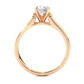 Luxe Sparkle Round Diamond Moissanite Vermeil Ring