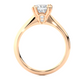 Princess Cut Vermeil Moissanite / Lab Grown Engagement Ring