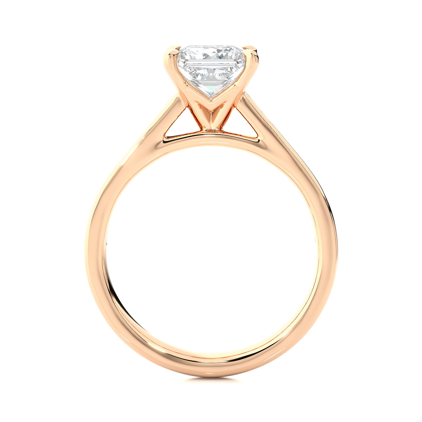 Princess Cut Lab / Moissanite Diamond Engagement Ring