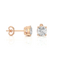 Classic Round Lab Diamond Solitaire Stud Earrings.