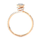 Twisted Infinity Band Moissanite Lab Diamond Engagement Ring