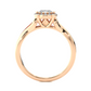 Vermeil Round Moissanite / Lab Grown Diamond Twisted Band Ring
