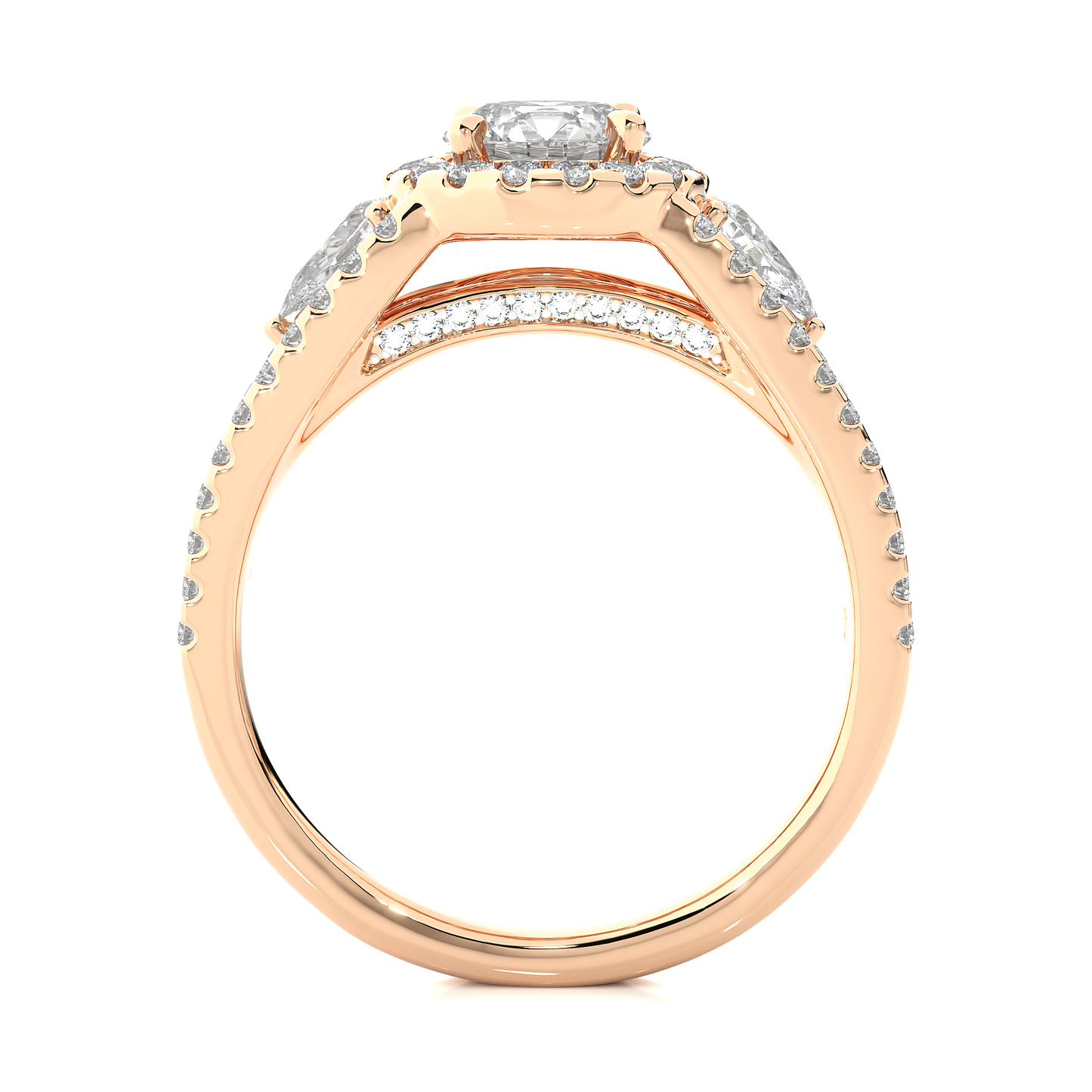 Vintage Halo Lab / Moissanite Diamond Engagement Ring