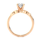 Round Cut Moissanite / Lab Diamond Vermeil Engagement Ring