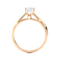 Princess Cut Solitaire Moissanite Lab Diamond Vermeil Ring