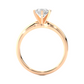 Round Solitaire Vermeil Moissanite Lab Diamond Engagement Ring