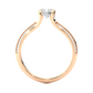 Elegant Radiance Round Cut Moissanite Vermeil Engagement Ring