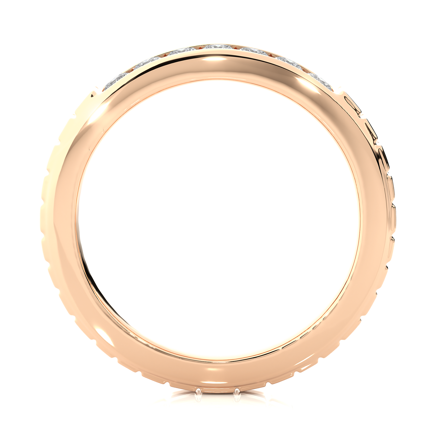 Men’s Lab Diamond Double Row Wedding Band