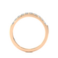 Minimalist Half Eternity Moissanite Lab Diamond Vermeil Ring