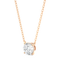 Vermeil Gold Round Moissanite Diamond Solitaire Pendant