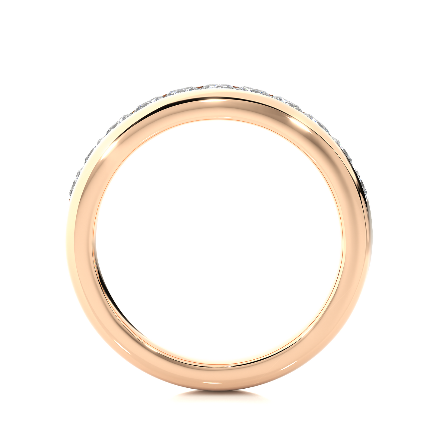 Princess Diamond Vermeil Classic Wedding Band Ring