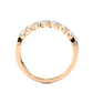 Elegant Round Lab Moissanite Wedding Band Vermeil Ring