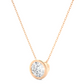 Vermeil Gold Bezel Round Moissanite / Lab Grown Diamond Pendant
