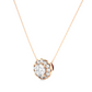 Round Halo Lab Diamond Pendant Necklace