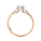Three Stone Lab Grown Diamond Engagement Ring