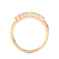 Princess Cut Diamond Vermeil Half Eternity Wedding Band