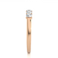 Five Stone Moissanite Lab Diamond Vermeil Ring
