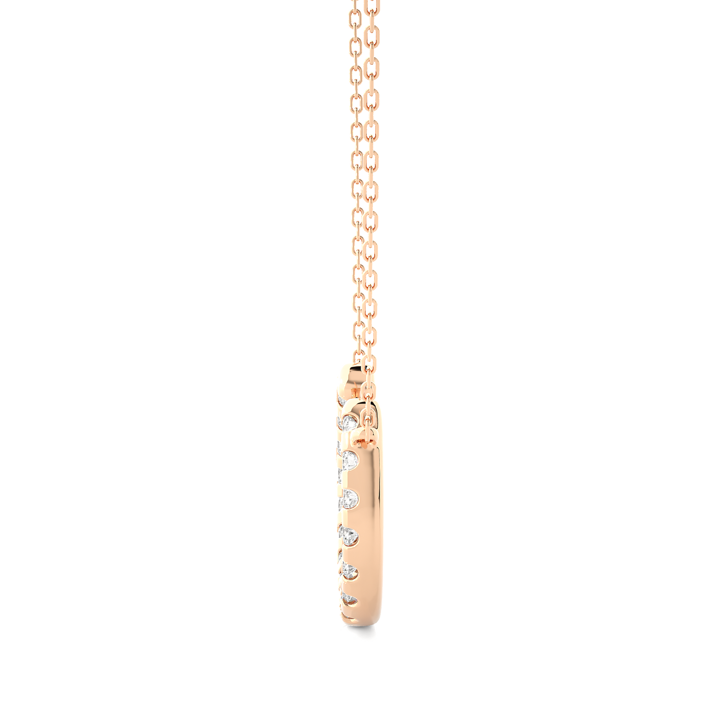Lucky Horseshoe Lab Diamond Gold Necklace