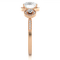 Round Lab Grown & Moissanite Diamond Three Stone Ring