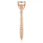 Classic Vermeil Moissanite Lab Diamond Engagement Ring