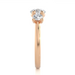 Classic Basket Set Diamond Three Stone Engagement Ring
