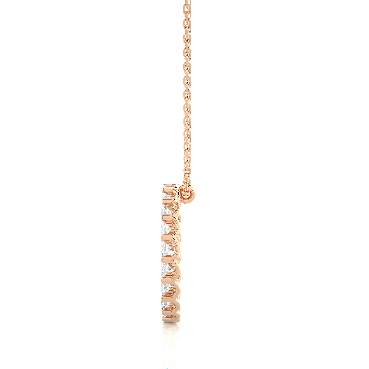 Minimal Circle Lab Diamond Pendant Necklace