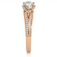 Luxury Three Stone Halo Lab & Moissanite Diamond Ring