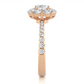 Floral Cluster Moissanite Lab Diamond Vermeil Ring