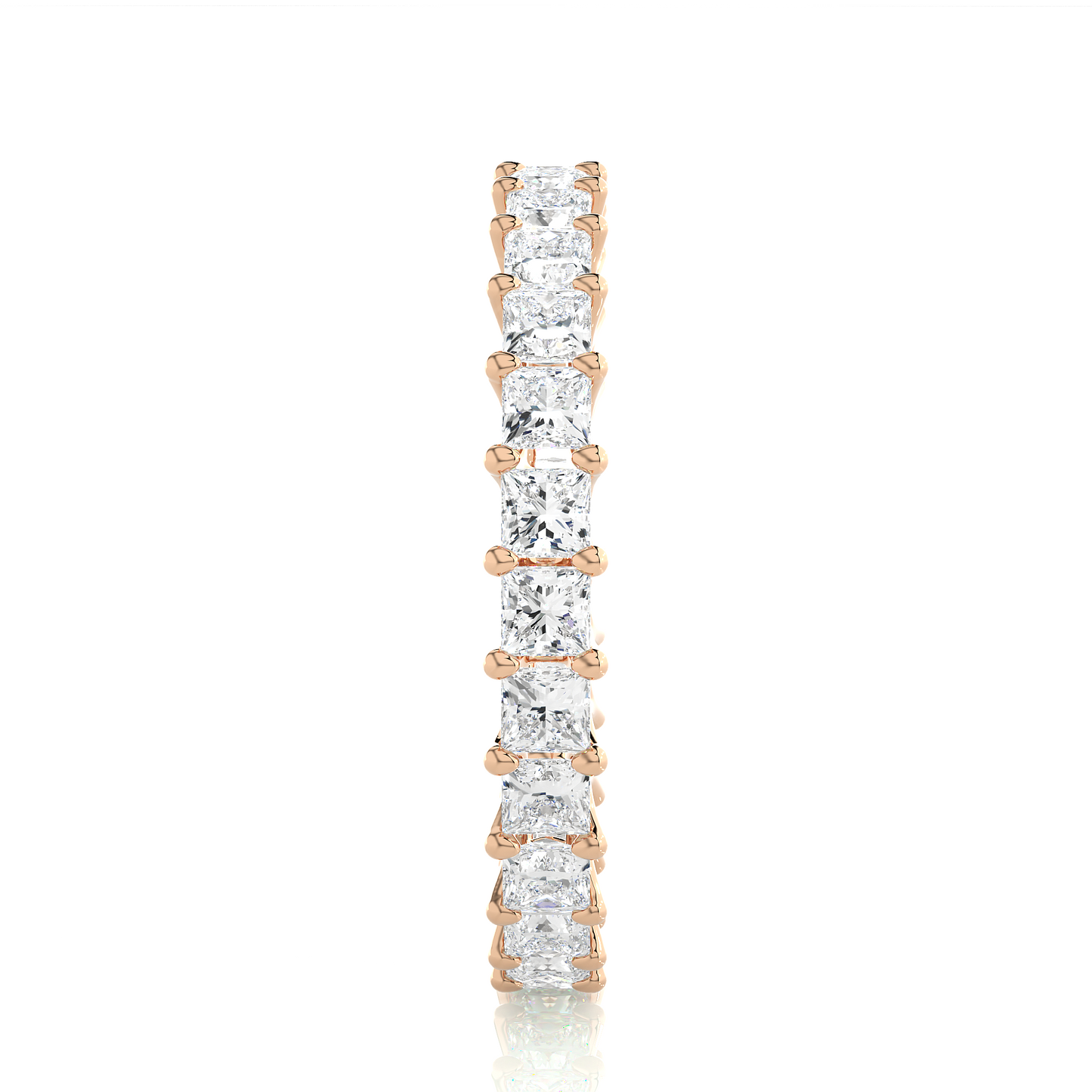 Princess Lab Diamond Eternity Wedding Band