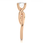 Infinity Twist Vermeil Moissanite Lab Diamond Engagement Ring