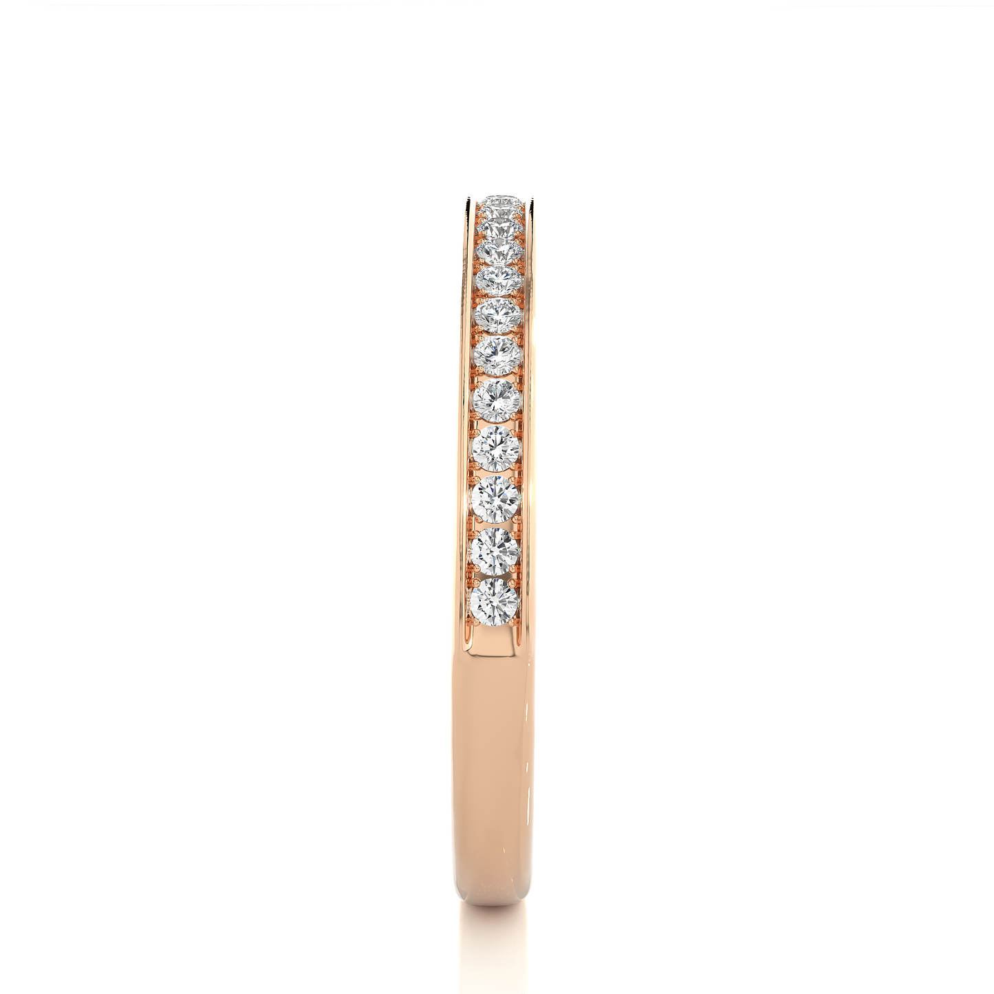 Classic Eternity Moissanite Lab Diamond Vermeil Ring