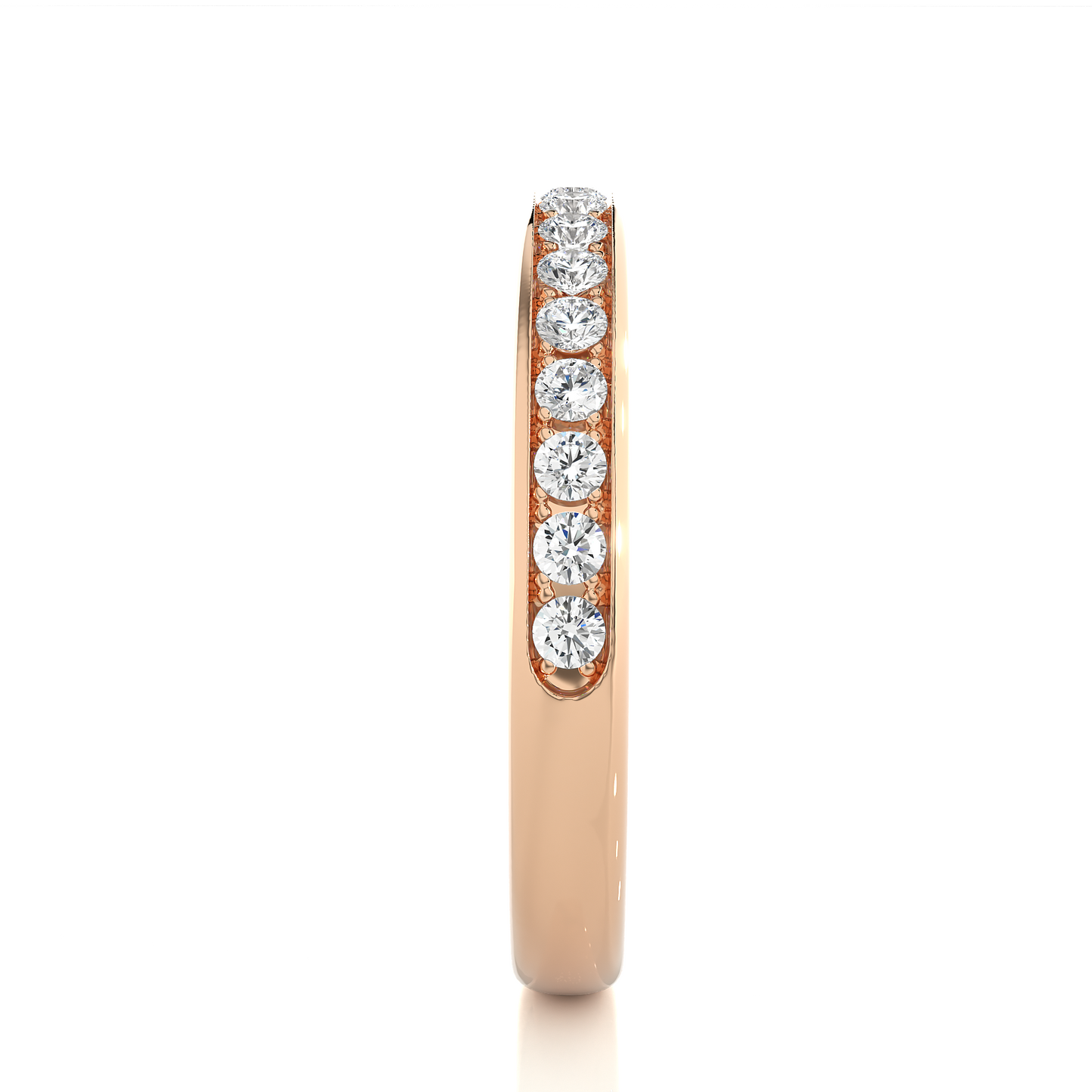 Minimal Lab Moissanite Wedding Band Vermeil Classic Ring