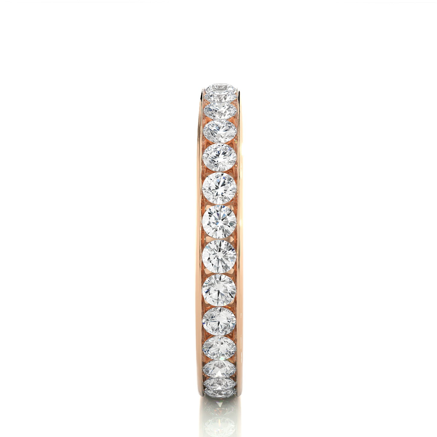 Channel Set Lab Grown Diamond Wedding Band