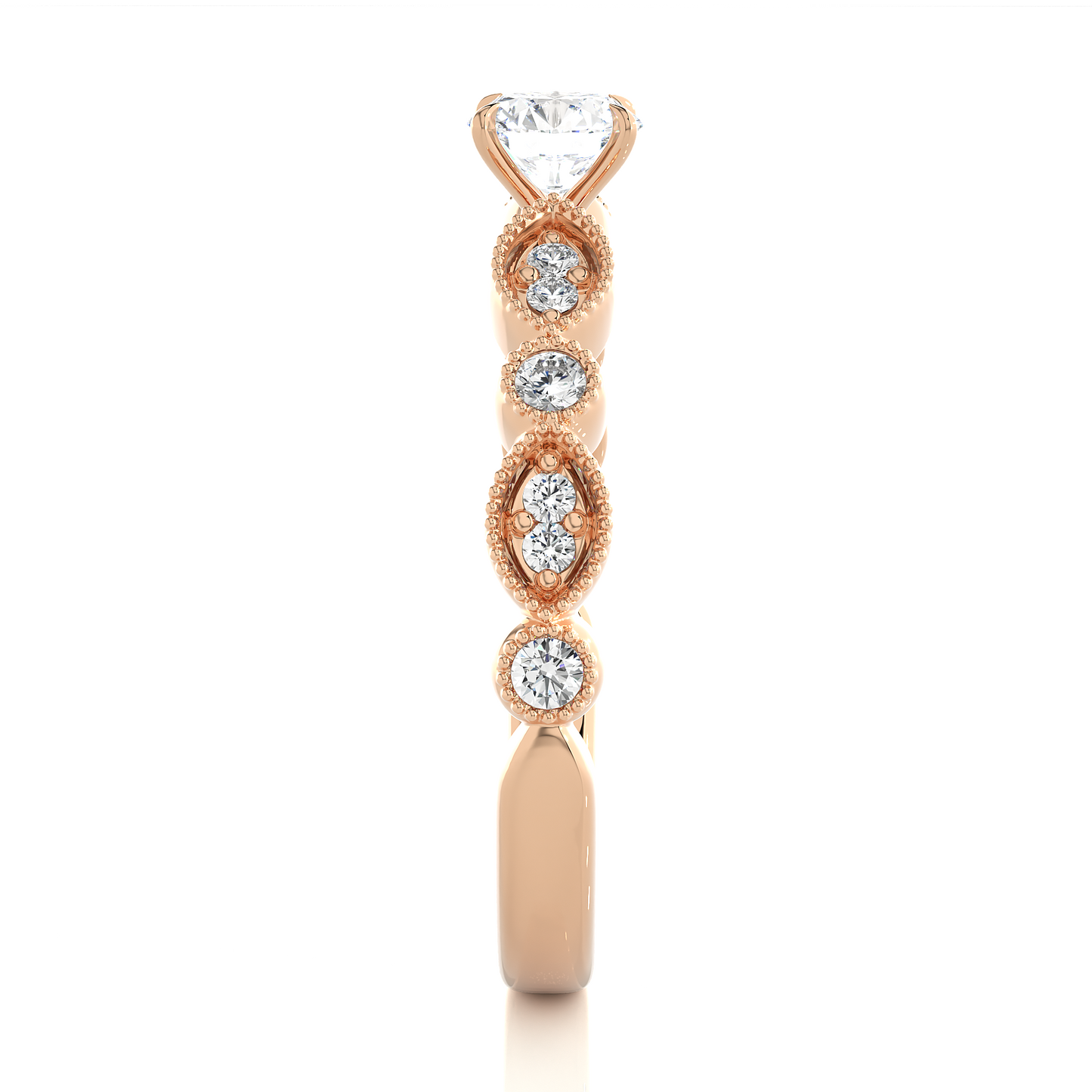 Royal Spark Halo Vermeil Engagement Statement Ring