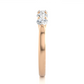 Lab Grown Moissanite Five Stone Wedding Band Ring