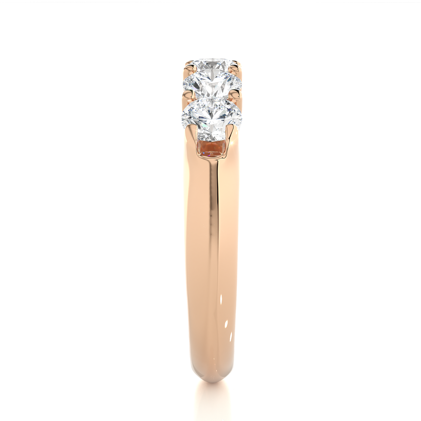 Classic Five Stone Diamond Style Wedding Band Ring