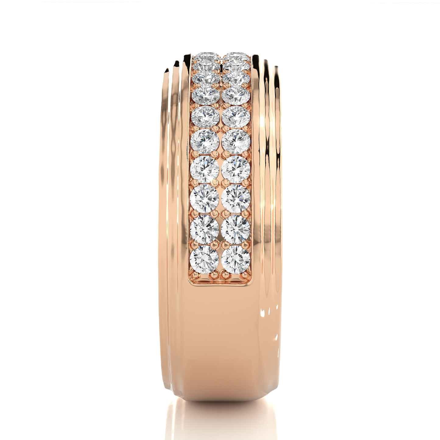 Men’s Lab Diamond Statement Wedding Band