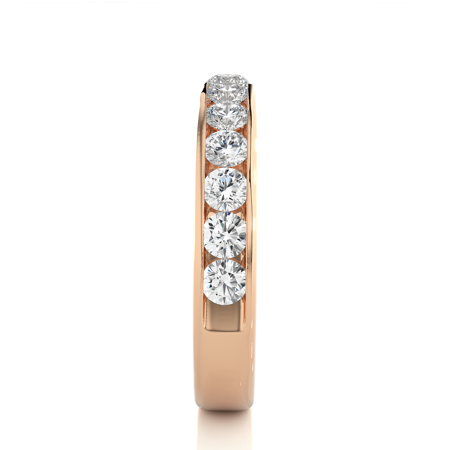 Eternity Diamond Moissanite Lab Vermeil Wedding Band