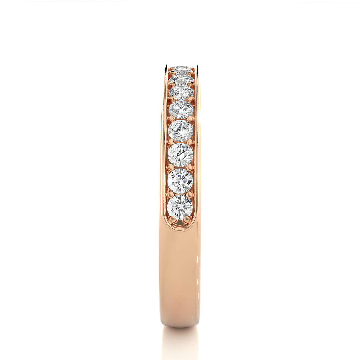 Classic Eternity Band Moissanite Lab Diamond Vermeil Ring