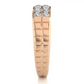 Men’s Lab Diamond Double Row Wedding Band