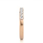 Minimalist Half Eternity Moissanite Lab Diamond Vermeil Ring